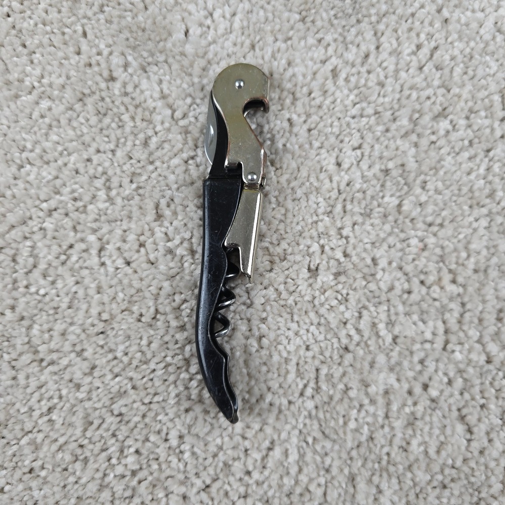 True‎ Wine Opener Black TrueTap Double-Hinged Waiters Corkscrew Bottle Opener